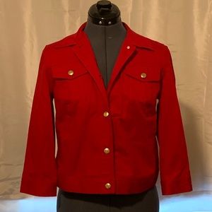 Chaps Women’s Red Denim Jacket